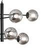 Particolare di Lampadario moderno nero 8 sfere distribuzione radiale essenza geometrica  44826