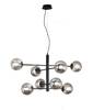 Ulteriore dettaglio di Lampadario moderno nero 8 sfere distribuzione radiale essenza geometrica  448