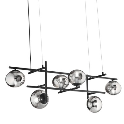 Lampadario dark elegance 6 sfere multidirezionate a livelli  44739
