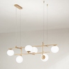 Lampadario soft luxury oro sfere distese sequenza di direzioni e altezze  44740