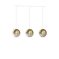 Lampadario a soffitto lineare con 3 sfere oro sfumato  42014
