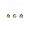 Lampadario a soffitto lineare con 3 sfere oro sfumato  42014