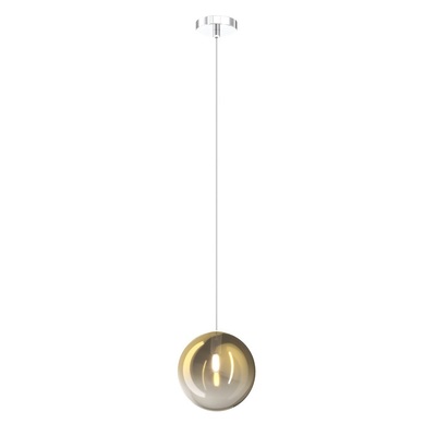 Lampadario piccolo boccetta a sfera oro sfumato  42055