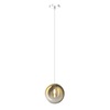 Lampadario piccolo boccetta a sfera oro sfumato  42055