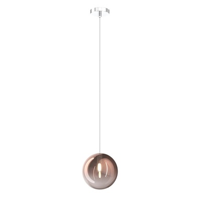 Sospensione piccolo lampadario a boccetta sfera rame sfumato  42056