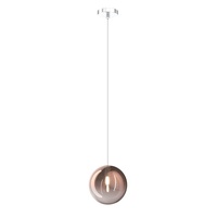 Sospensione piccolo lampadario a boccetta sfera rame sfumato  42056