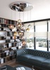 Lampadario 12 sfere in vetro boccette combinazione di colori  42051