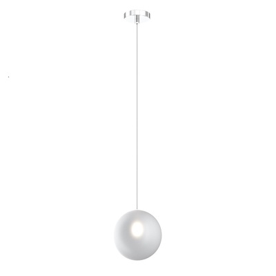 Lampadario a sospensione vetro bianco boccetta a sfera 15 cm  42053
