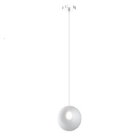 Lampadario a sospensione vetro bianco boccetta a sfera 15 cm  42053