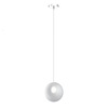 Lampadario a sospensione vetro bianco boccetta a sfera 15 cm  42053