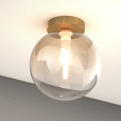 Plafoniera 1 luce sfera in vetro 15cm sfera ambra  42089