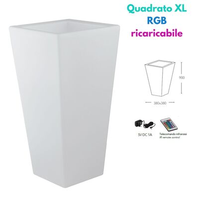 Lampada vaso illuminato LED decorativo esterno RGB ricaricabile  45166
