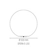 Particolare di Palla grande 50cm luminosa da esterno E27 cavo e spina IP65  45145