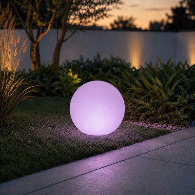 Sfera luminosa grande Ø50 cm ricaricabile LED RGB integrato IP65  45148
