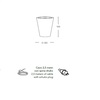 Particolare di Vaso da esterno illuminato a forma di cono volume elegante  45164