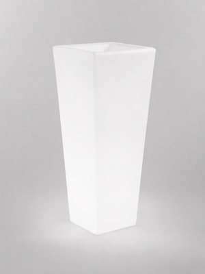 Vaso illuminato quadrato verticale alto importante per ingresso esterno  45162