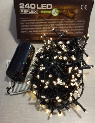 Decorazione luminosa 240 led bianco caldo a batteria 38618 NATALE LUCI E COLORI