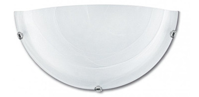 Applique a mezzaluna vetro bianco alabastro economica 39316 LUCI ECONOMICHE
