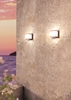 Particolare di Applique piccola quadrata da esterno grigio antracite 11x11 cm IP54  45439