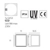 Misure Applique quadretto luminoso da esterno 11x11 cm TOPLIGHT DUBAI