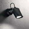 Faretto da parete esterno nero GU10 con fascio orientabile ELIO AP1 NERO IDEAL LUX