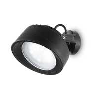 Faretto nero IP66 luce lampadina LED calda bianca o fredda LITIO AP1 NERO TOMMY IDEAL LUX