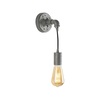Applique semplice grigio tubo zincato industrial 41983 LUCI MODERNE