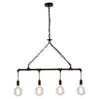 Lampadario lineare ruggine invecchiato 4 luci 41996 LUCI MODERNE