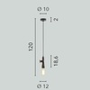 Immagine aggiuntiva di Lampadario a sospensione piccolo ruggine vintage  41994