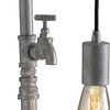 Immagine aggiuntiva di Lampada tavolo vintage tubi metallici grigio zincati industrial  41987