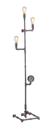 Lampada da terra 3 luci tubi zincati 41993 LUCI MODERNE