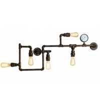 Lampada parete/soffitto 5 luci tubi ruggine industrial loft 41990 LUCI MODERNE