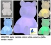 Luce notturna LED orsetto cambia colore 36850 LUCI E COLORI