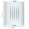 Seconda foto Applique bianco satinato 19,8x21 con motivo di linee verticali pi&ugrave; chiare