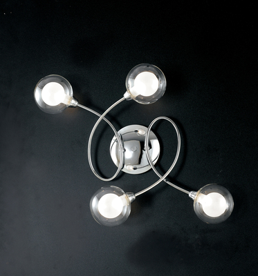 Applique muro o plafoniera soffitto incrocio gentile 4 sferette 60cm 41259 LUCI MODERNE