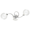 Particolare Applique o plafoniera soffitto parete 2 sferette trasparenti