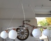 Dettaglio lampadario tortora 5 luci