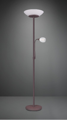 Piantana ruggine con braccetto per lettura o luce di cortesia 39287 LUCI MODERNE