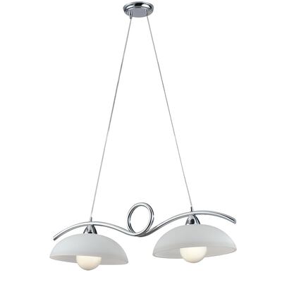 Lampadario 2 luci moderno cromato 33244 LUCI MODERNE