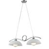 Lampadario 2 luci moderno cromato 33244 LUCI MODERNE