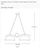 Misure lampadario moderno 2 luci 33244