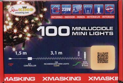 Luci di Natale bianche da interno da 100 00292 NATALE LUCI E COLORI