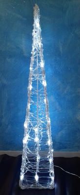 Albero di Natale stilizzato con led bianchi alto 89cm stretto 18cm 38616 NATALE LUCI E COLORI