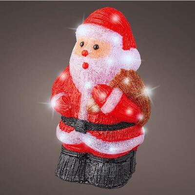 Babbo Natale decorativo con i regali e LED a batteria interno esterno 42568 NATALE LUCI E COLORI