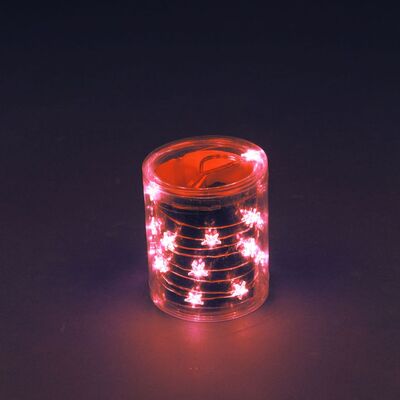 Filo 20 LED stelline rosse luci a pile 13209 NATALE LUCI E COLORI