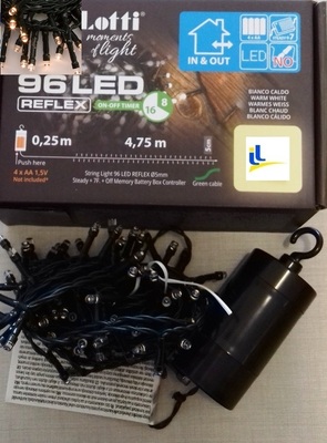 Lucine 96 LED a batteria bianco caldo Natale Timer e Giochi 30930 NATALE LUCI E COLORI