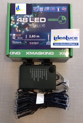 Luci natalizie 48 led multicolore a batteria 32378 NATALE LUCI E COLORI