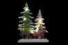 Immagine aggiuntiva di Piccolo soprammobile natalizio renna con slitta e alberi LED 14x18cm  42577