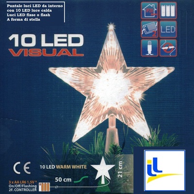 Puntale 10 LED bianca classic 30657 NATALE LUCI E COLORI
