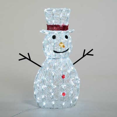 Pupazzo di neve luminoso 160 LED piccolo per interno o esterno 70cm 68056 NATALE LUCI E COLORI